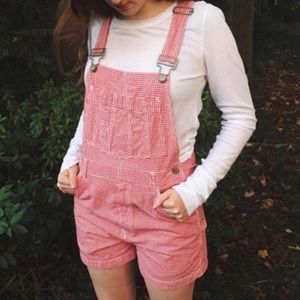 Vintage Plaid Overalls